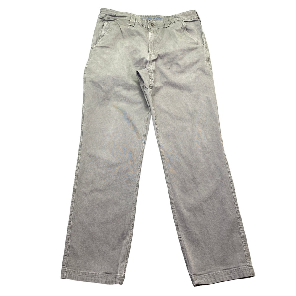 Duluth Trading Co Flex Fire Hose Relaxed Fit Pants Mens‎ Sz 34 Gray Workwear